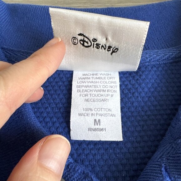 RARE Vintage 90s DISNEY MGM STUDIOS MICKEY MOUSE POLO‎ SHIRT MENS Sz M Blue - Picture 5 of 9